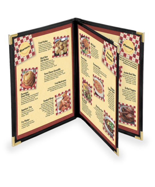Triple Booklet Dynasty Menu Covers