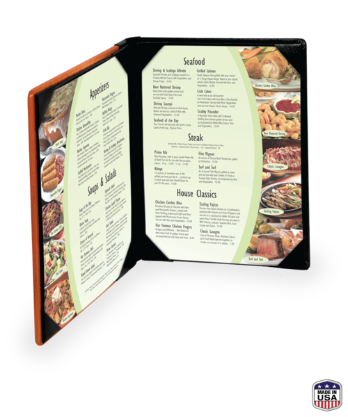 Double Wooden Menu Covers
