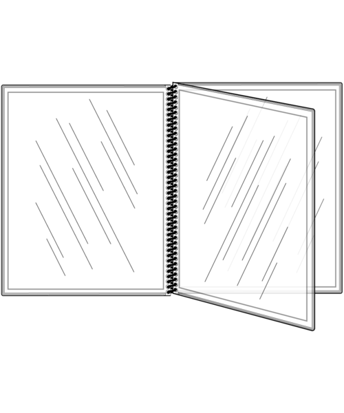 6 View All Clear Spiral Bound Menu Cover