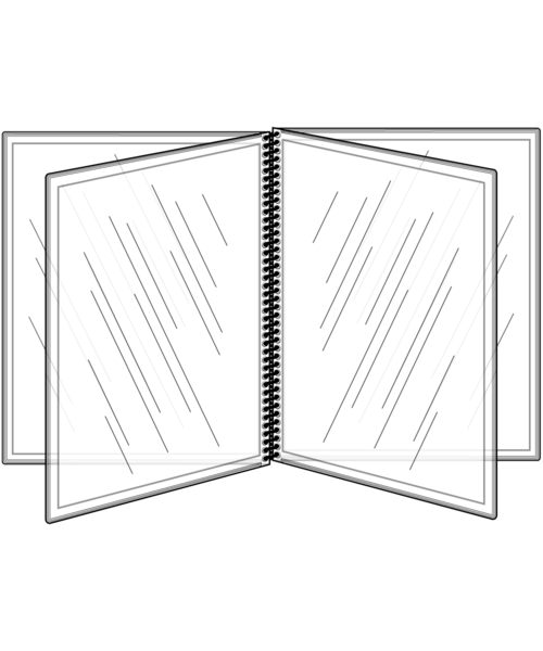 8 View All Clear Spiral Bound Menu Cover