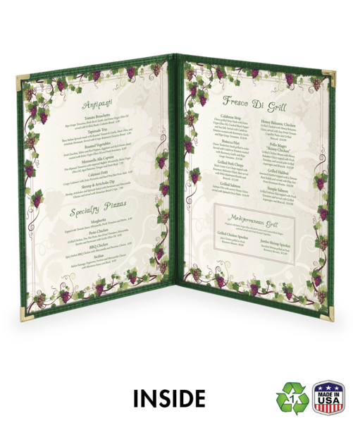 Double Cafe Style Menu Covers