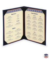 Image Double Faux Ostrich Menu Covers (Two View)