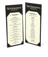 Image Double Sided Bistro Menu Holder<br>With Your Restaurant Logo!