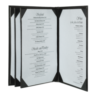 Image Quad (and Larger) Booklet Metallic Menu Covers (Six+ View)