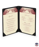 Image Double Faux Leather Menu Covers (Two View)