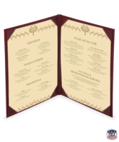 Image Double  Antimicrobial Vinyl Menu Covers (Two View)